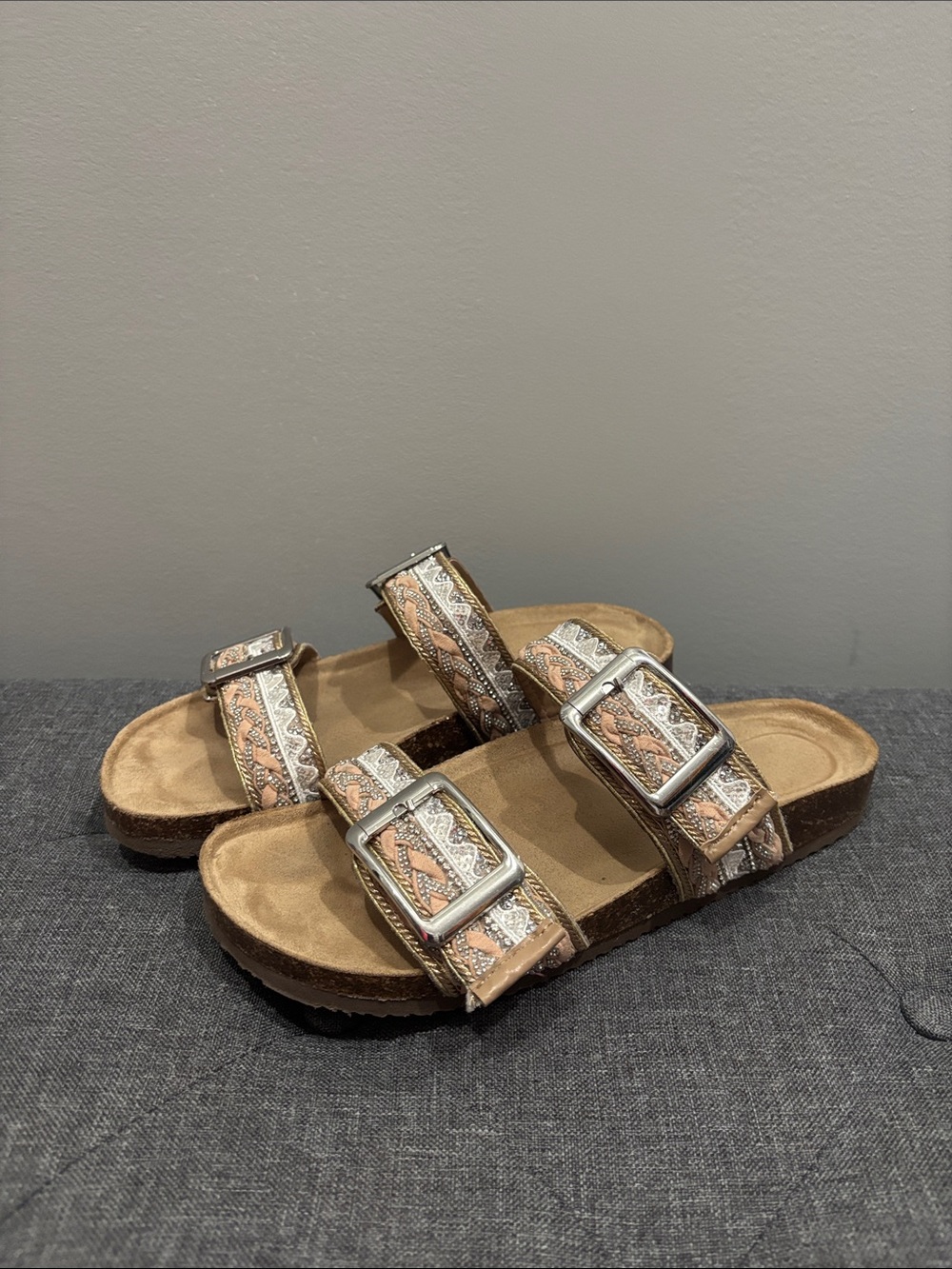 Madden Girl Double-Buckle Slide Sandals